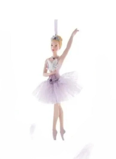 Kurt Adler Purple and Silver Ballerina Ornament E0380